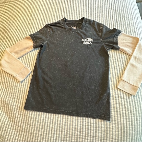 Lurking Class by Sketchy Tank Metal Scythe 2Fer Black Long Sleeve T-Shirt Small - Picture 2 of 10